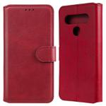 For LG K61 Classic Calf Texture PU + TPU Horizontal Flip Leather Case, with Holder & Card Slots & Wallet(Red)