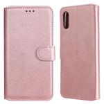 For Xiaomi Redmi 9A Classic Calf Texture PU + TPU Horizontal Flip Leather Case, with Holder & Card Slots & Wallet(Rose Gold)