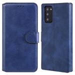 For Samsung Galaxy Note 20 Classic Calf Texture PU + TPU Horizontal Flip Leather Case, with Holder & Card Slots & Wallet(Blue)