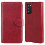 For Samsung Galaxy Note 20 Classic Calf Texture PU + TPU Horizontal Flip Leather Case, with Holder & Card Slots & Wallet(Red)