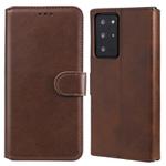 For Samsung Galaxy Note 20 Ultra Classic Calf Texture PU + TPU Horizontal Flip Leather Case, with Holder & Card Slots & Wallet(Brown)