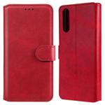 For Sony Xperia 10 II Classic Calf Texture PU + TPU Horizontal Flip Leather Case, with Holder & Card Slots & Wallet(Red)