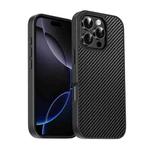 For iPhone 16 Pro Max Pita Series TPU + PC Texture Phone Case(Black)