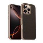 For iPhone 16 Pro Max Pita Series TPU + PC Texture Phone Case(Gold)