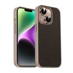 For iPhone 14 Pita Series TPU + PC Texture Phone Case(Gold)