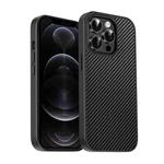 For iPhone 12 Pro Max Pita Series TPU + PC Texture Phone Case(Black)