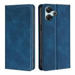 For Redmi 13 4G Skin Feel Magnetic Leather Phone Case(Blue)