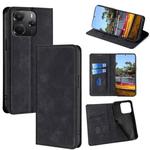 For Redmi Note 14 4G 164.84mm Skin Feel Magnetic Leather Phone Case(Black)