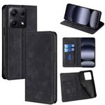 For Redmi Note 14S 4G Skin Feel Magnetic Leather Phone Case(Black)