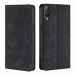 For Rakuten Hand 5G Skin Feel Magnetic Leather Phone Case(Black)