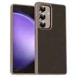 For Samsung Galaxy S23 FE 5G Pita Series TPU + PC Texture Phone Case(Gold)
