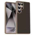 For Samsung Galaxy S25 Ultra 5G Pita Series TPU + PC Texture Phone Case(Gold)