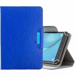 For 8 inch Tablets Universal Solid Color Horizontal Flip Leather Case with Card Slots & Holder & Wallet(Dark Blue)