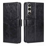 For Sony Xperia 1 VI Geometric Stitching Leather Phone Case(Black)