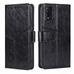 For TCL 50 5G Geometric Stitching Leather Phone Case(Black)