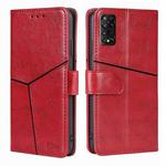 For TCL 50 5G Geometric Stitching Leather Phone Case(Red)