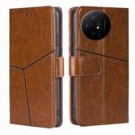 For TCL 50 XL Geometric Stitching Leather Phone Case(Light Brown)