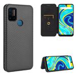 For UMIDIGI A7 Pro Carbon Fiber Texture Horizontal Flip TPU + PC + PU Leather Case with Card Slot(Black)