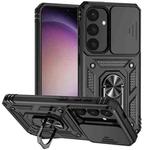 For Samsung Galaxy S25+ 5G Sliding Camshield Holder Phone Case(Black)