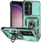 For Samsung Galaxy S25+ 5G Sliding Camshield Holder Phone Case(Green)