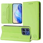 For Motorola Edge 5G 2025 / Edge 60 Fusion RC01 Dual-Folded Magnetic Suction RFID Leather Phone Case(Grass Green)