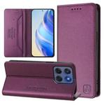 For Motorola Edge 5G 2025 / Edge 60 Fusion RC01 Dual-Folded Magnetic Suction RFID Leather Phone Case(Violet)