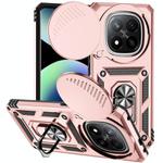 For Redmi Note 14 Pro+ 5G Global Sliding Camshield Holder Phone Case(Rose Gold)