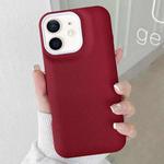 For iPhone 11 Leather Texture Phone Case(Wine Red)