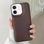 For iPhone 12 Leather Texture Phone Case(Coffee)