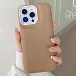 For iPhone 15 Pro Max Leather Texture Phone Case(Khaki)