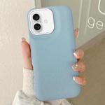 For iPhone 16 Leather Texture Phone Case(Sky Blue)