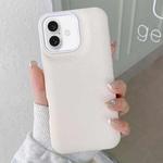 For iPhone 16 Plus Leather Texture Phone Case(White)