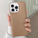 For iPhone 16 Pro Leather Texture Phone Case(Khaki)