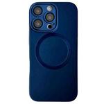 For iPhone 16 Pro Max Metallic Paint CD Texture MagSafe TPU Phone Case(Dark Blue)