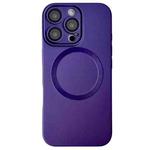 For iPhone 16 Pro Metallic Paint CD Texture MagSafe TPU Phone Case(Dark Purple)