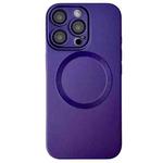 For iPhone 14 Pro Metallic Paint CD Texture MagSafe TPU Phone Case(Dark Purple)