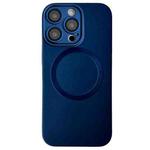 For iPhone 12 Pro Max Metallic Paint CD Texture MagSafe TPU Phone Case(Dark Blue)