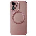 For iPhone 12 Metallic Paint CD Texture MagSafe TPU Phone Case(Pink)