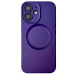 For iPhone 12 Metallic Paint CD Texture MagSafe TPU Phone Case(Dark Purple)