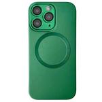 For iPhone 11 Pro Max Metallic Paint CD Texture MagSafe TPU Phone Case(Green)