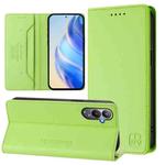 For Tecno Pova 4 RC01 Dual-Folded Magnetic Suction RFID Leather Phone Case(Grass Green)