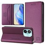 For Tecno Spark 30C 5G / Pop 9 5G RC01 Dual-Folded Magnetic Suction RFID Leather Phone Case(Violet)