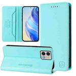 For Motorola Moto G Stylus 5G 2023 RC01 Dual-Folded Magnetic Suction RFID Leather Phone Case(Mint Green)