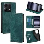 For Redmi Note 14S 4G RFID Anti-theft Brush Magnetic Leather Phone Case(Green)