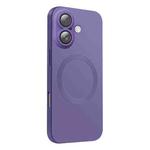 For iPhone 16 Plus CD Texture MagSafe Liquid Silicone Phone Case(Dark Purple)