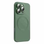 For iPhone 16 Pro CD Texture MagSafe Liquid Silicone Phone Case(Dark Green)