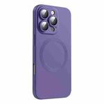 For iPhone 16 Pro CD Texture MagSafe Liquid Silicone Phone Case(Dark Purple)