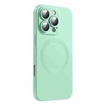 For iPhone 16 Pro CD Texture MagSafe Liquid Silicone Phone Case(Mint Green)