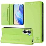 For Realme 10 Pro 5G RC01 Dual-Folded Magnetic Suction RFID Leather Phone Case(Grass Green)