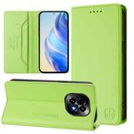 For Realme C63 5G Global RC01 Dual-Folded Magnetic Suction RFID Leather Phone Case(Grass Green)